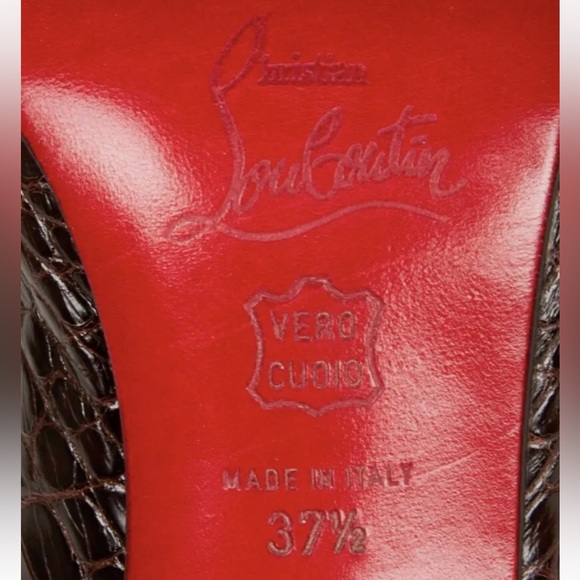 Christian Louboutin vintage Bianca Crocodile Heels 37 1/2 - Picture 8 of 9